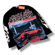 T-SHIRT JM LONGSLEEVE GODBLESS NERO