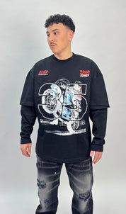 T-SHIRT DOUBLESLEEVE 35 JM NERO