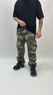 JEANS CARGO CAMO DENIM