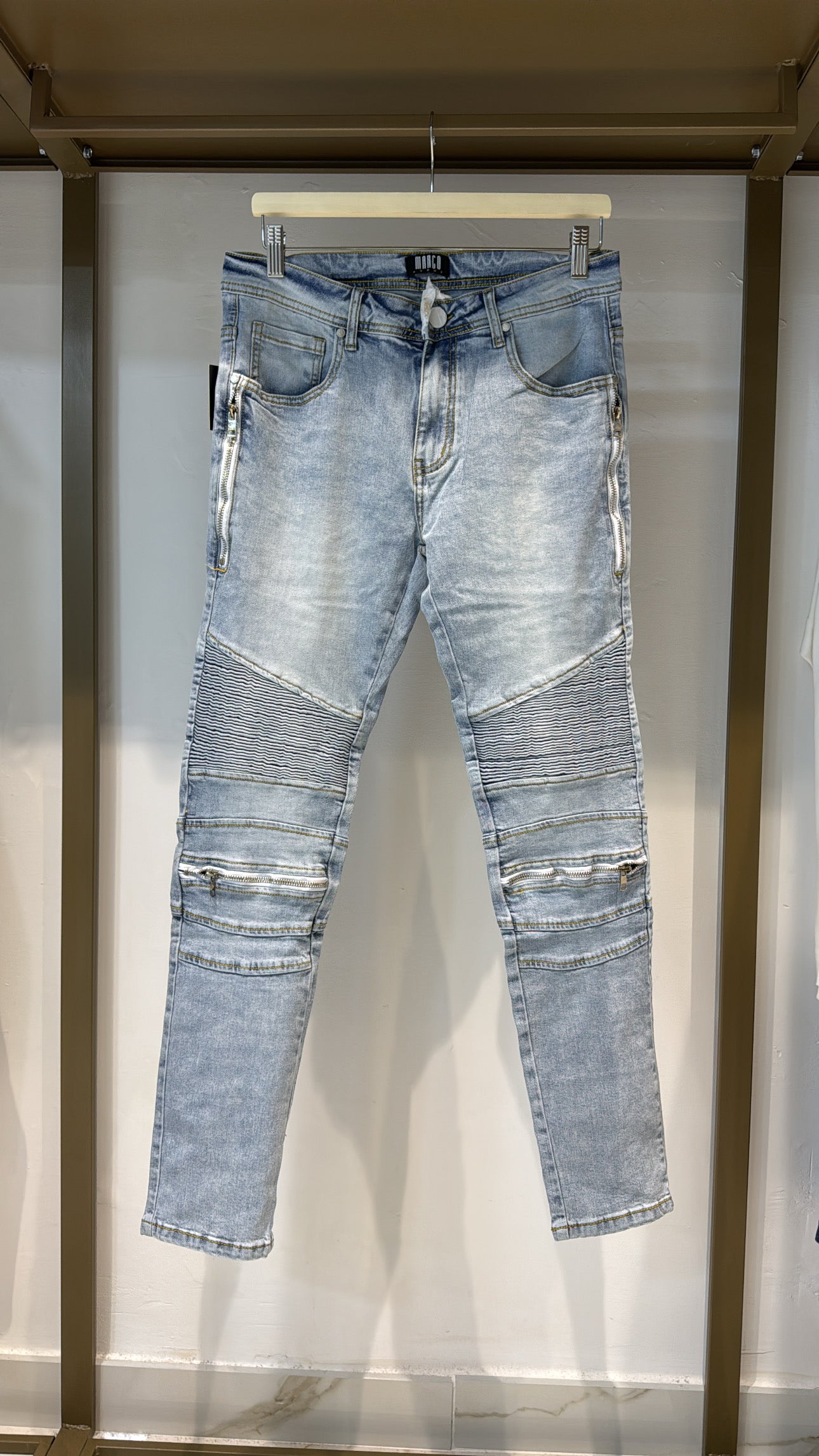 JEANS BYKER OCEAN BLU ZIP