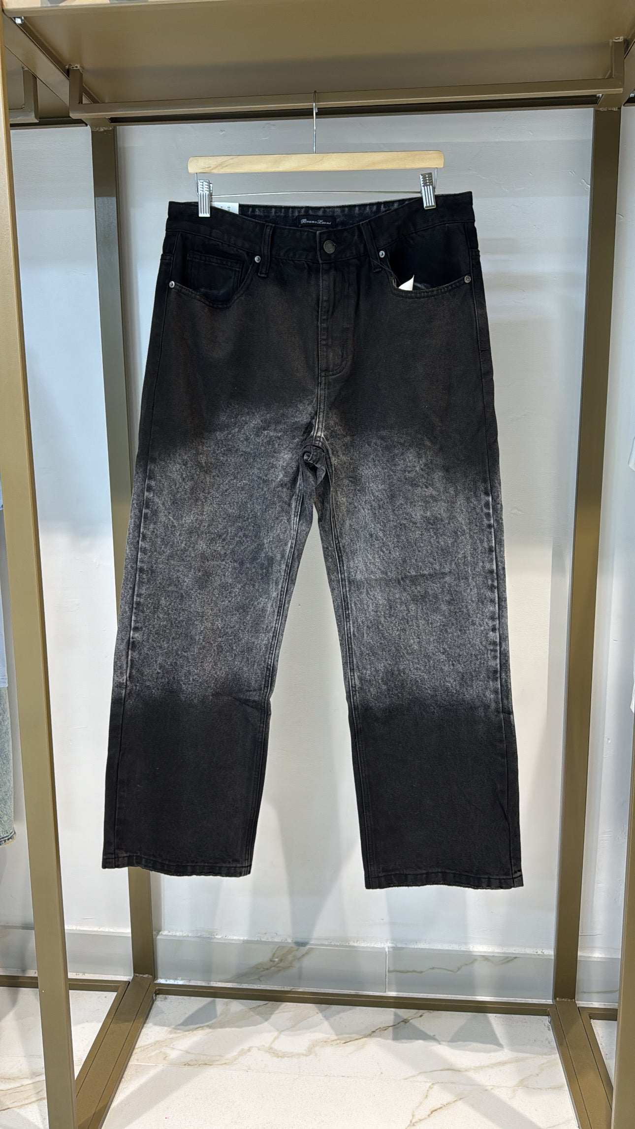 JEANS BAGGY DEGREDÈ NERO