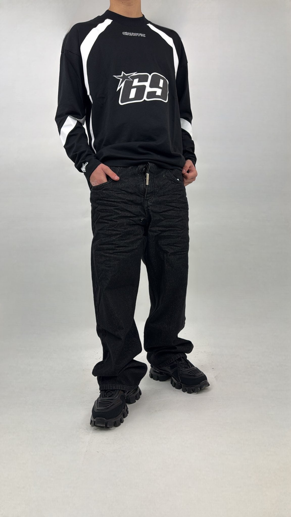 JEANS RESINATO CIANOTIC NERO