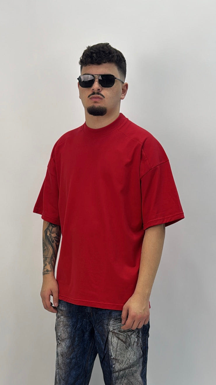 T-SHIRT BASIC CIANOTIC ROSSA