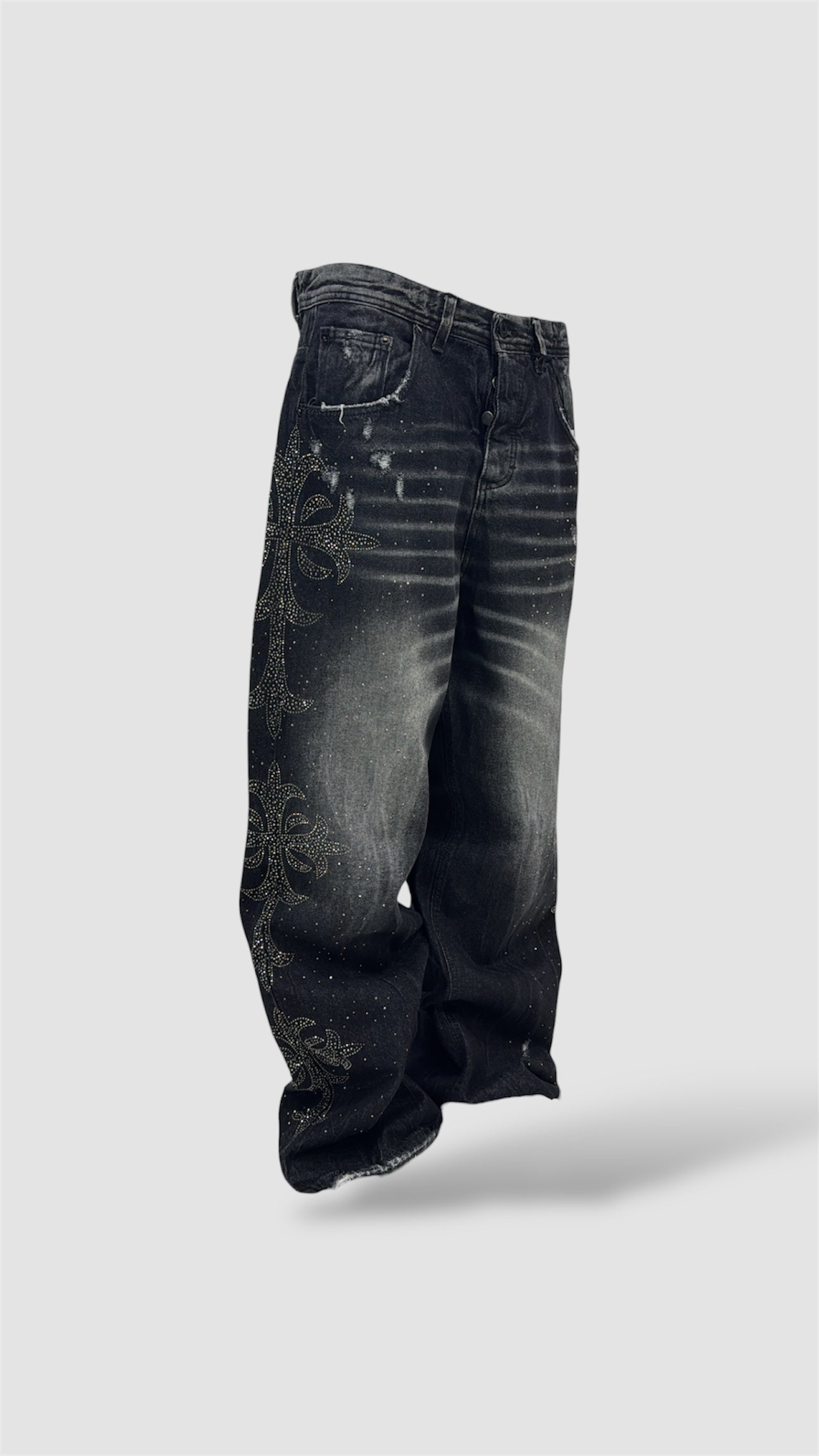 JEANS CROSS BLACK CIANOTIC
