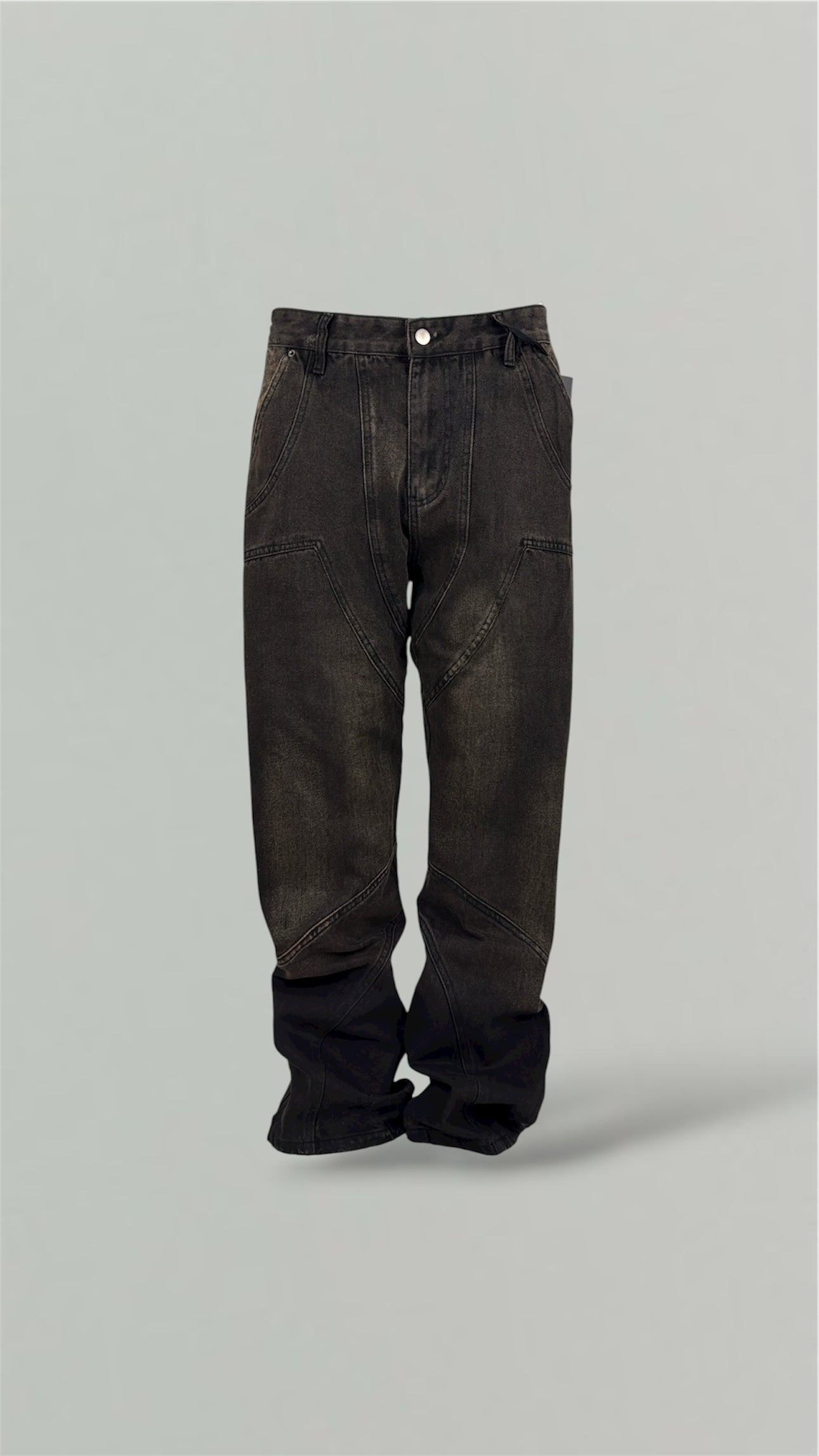 JEANS LEGATURE BROWN SPALMATO