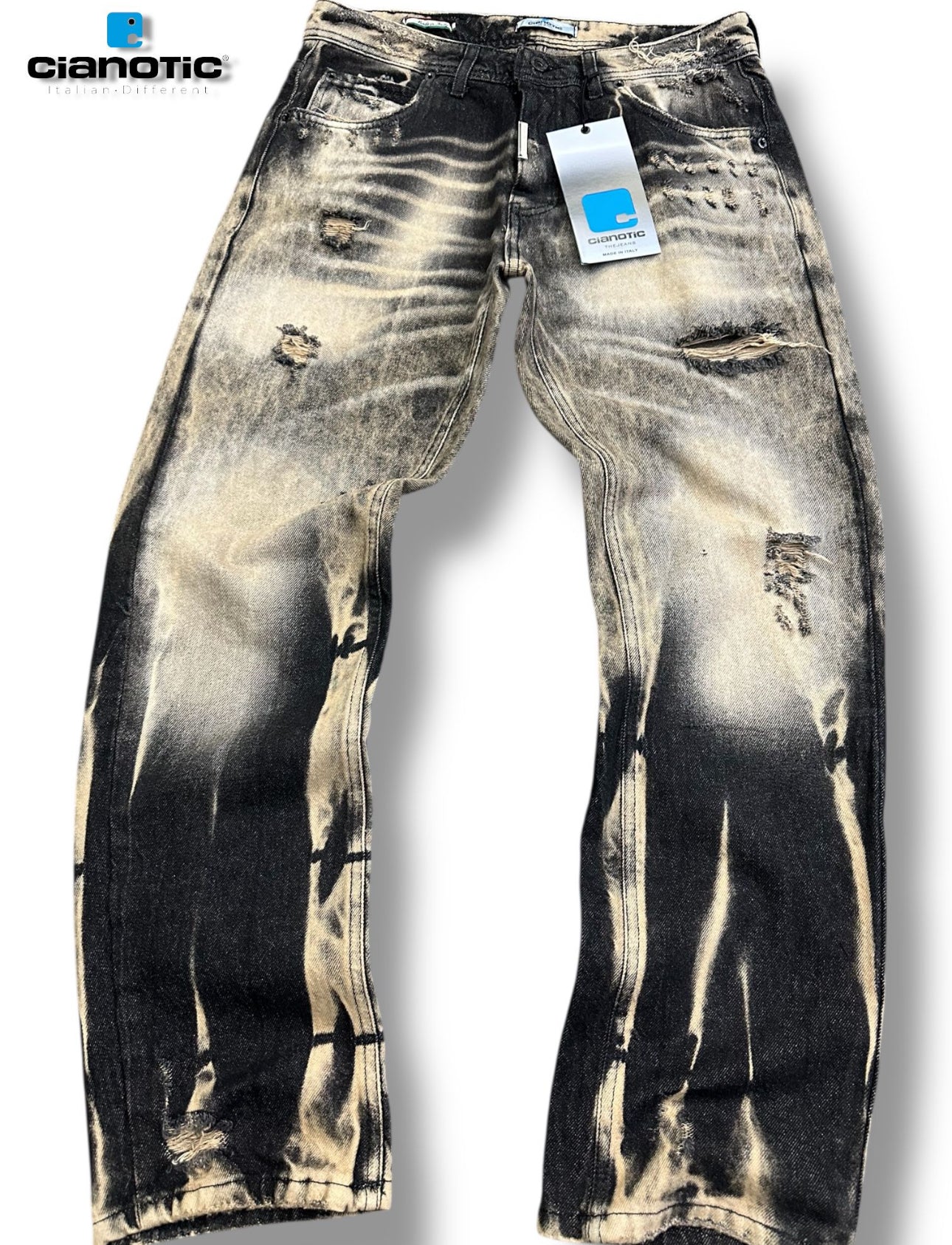 JEANS MMT BLACK SABBIATO CIANOTIC