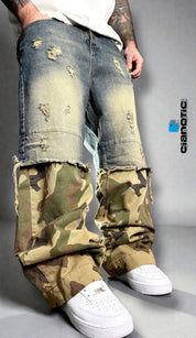JEANS BAGGY MILITARY CIANOTIC