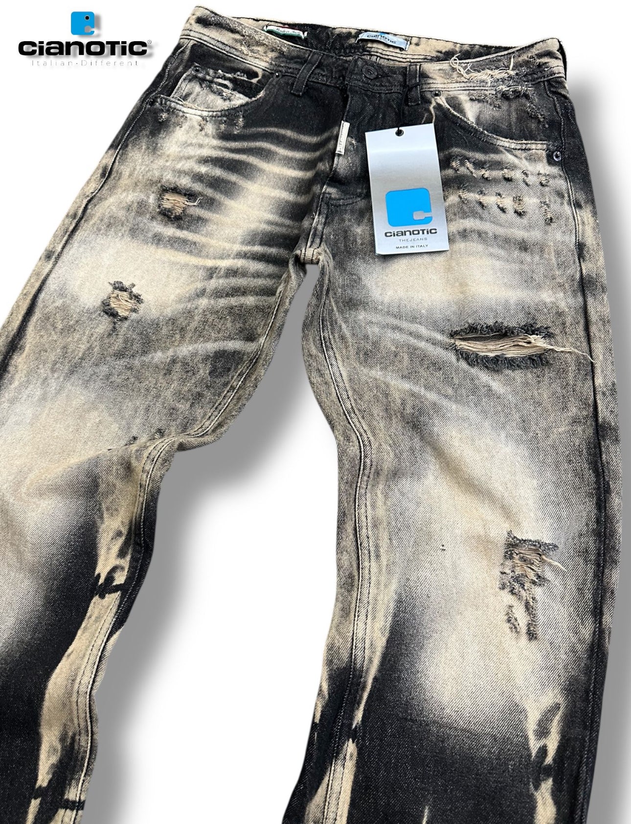 JEANS MMT BLACK SABBIATO CIANOTIC