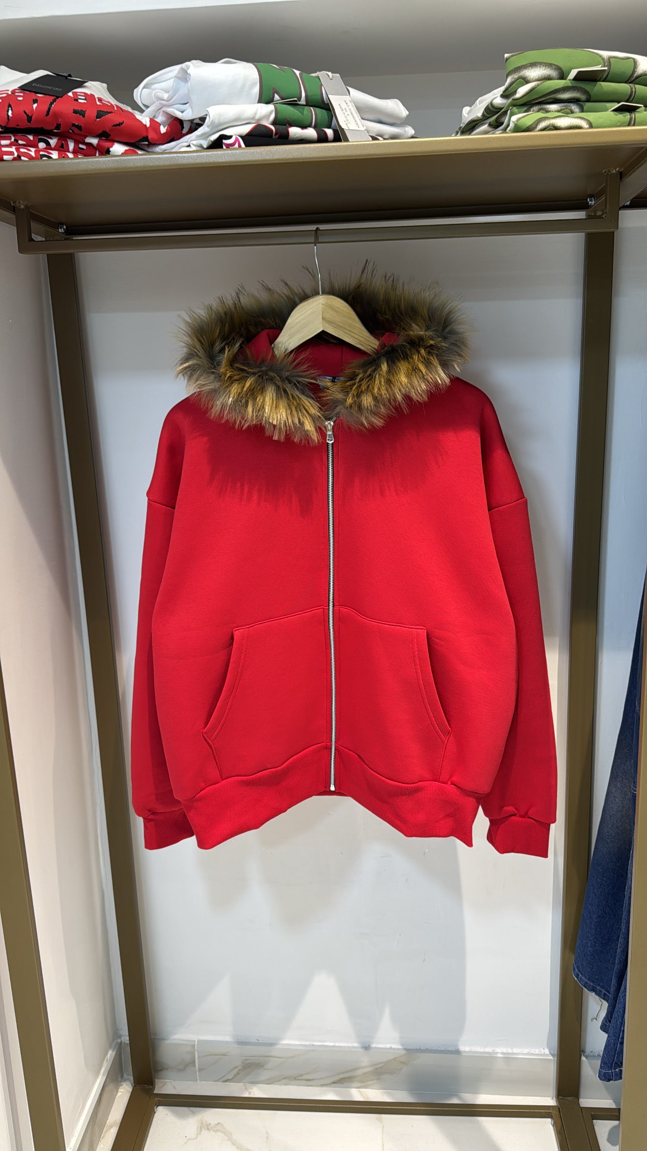 FELPA MOD.GEOLIER CIANOTIC ROSSO