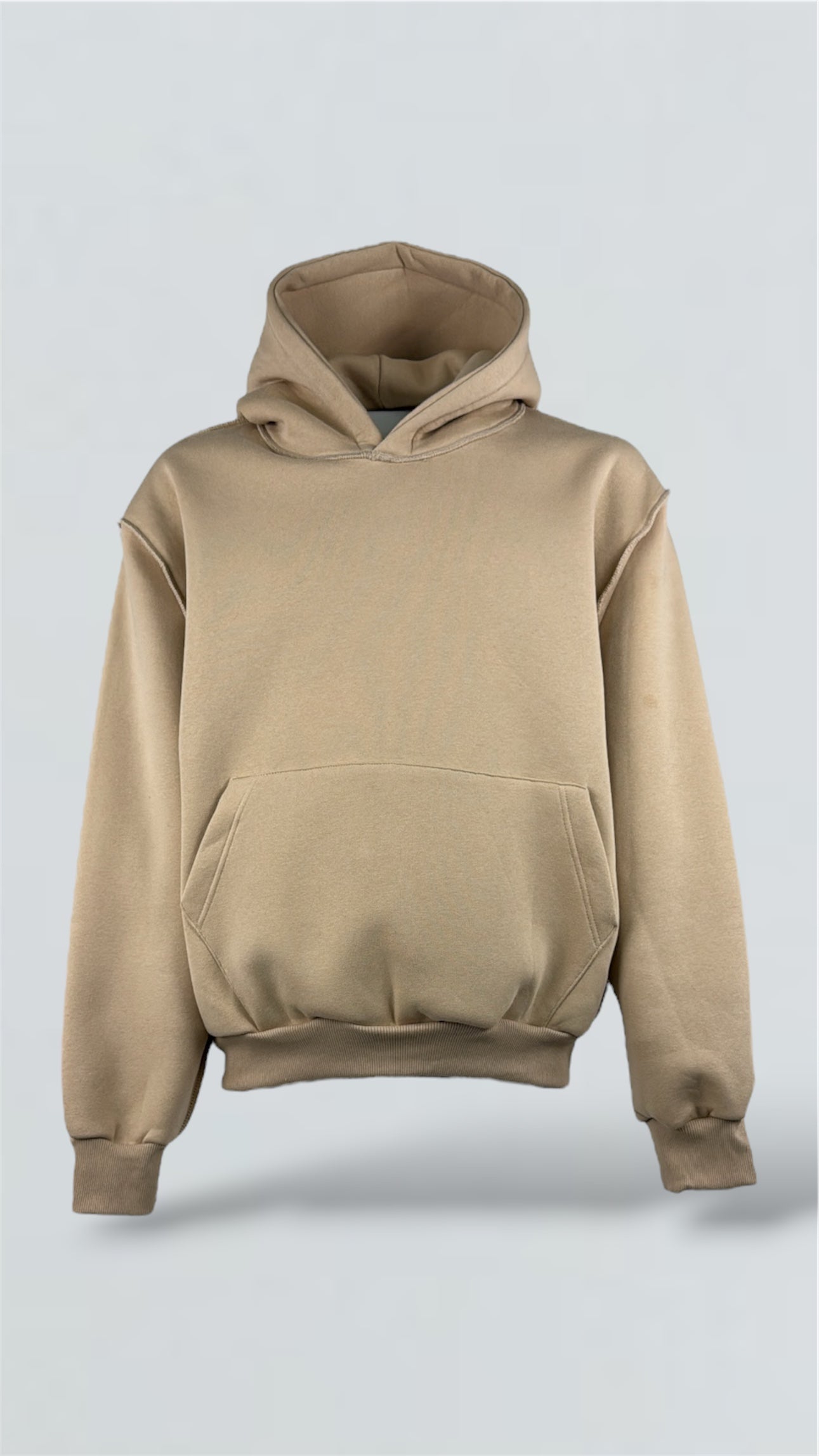 FELPA CUCITURE A CONTRASTO BEIGE