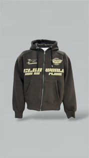 FELPA ZIP 86 DSCY MARRONE