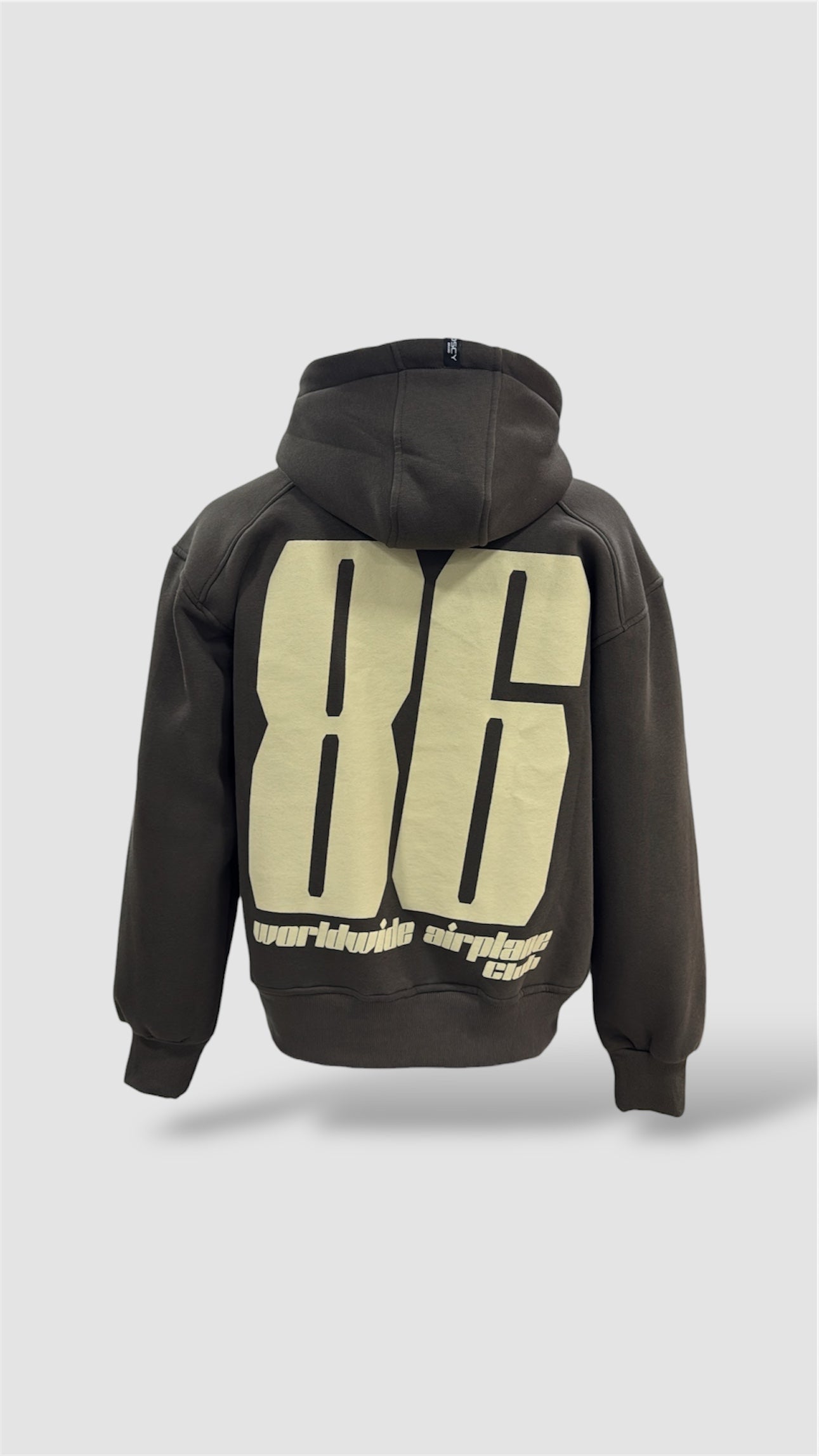 FELPA ZIP 86 DSCY MARRONE