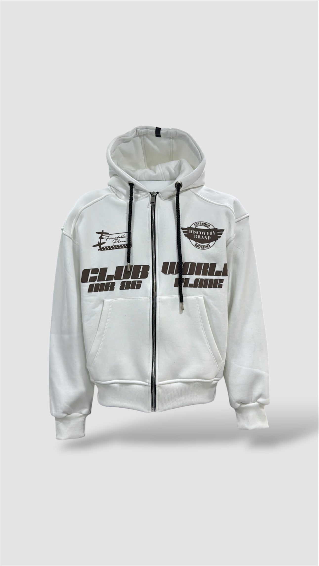 FELPA ZIP DSCY BIANCO